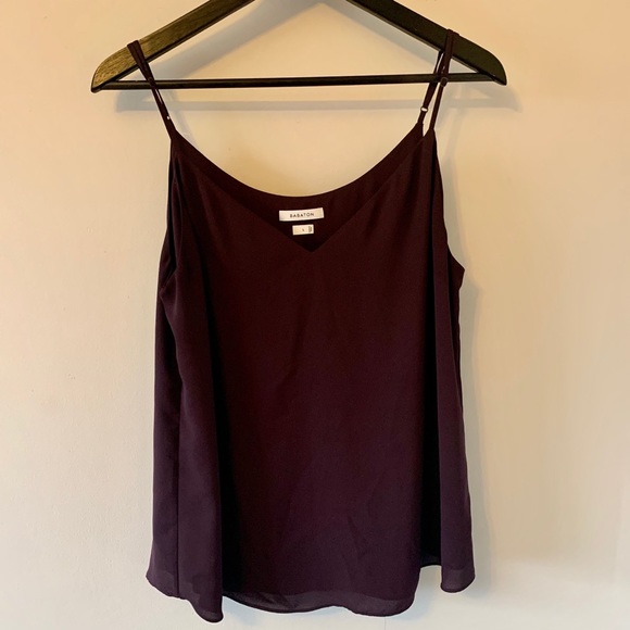 Babaton Tops - BABATON / Plum / V-neck / Blouse